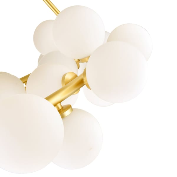 Arya 70 Light Chandelier With Satin Gold Finish